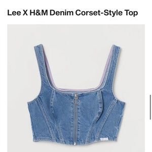Lee x H&M Denim Corset-Style Top